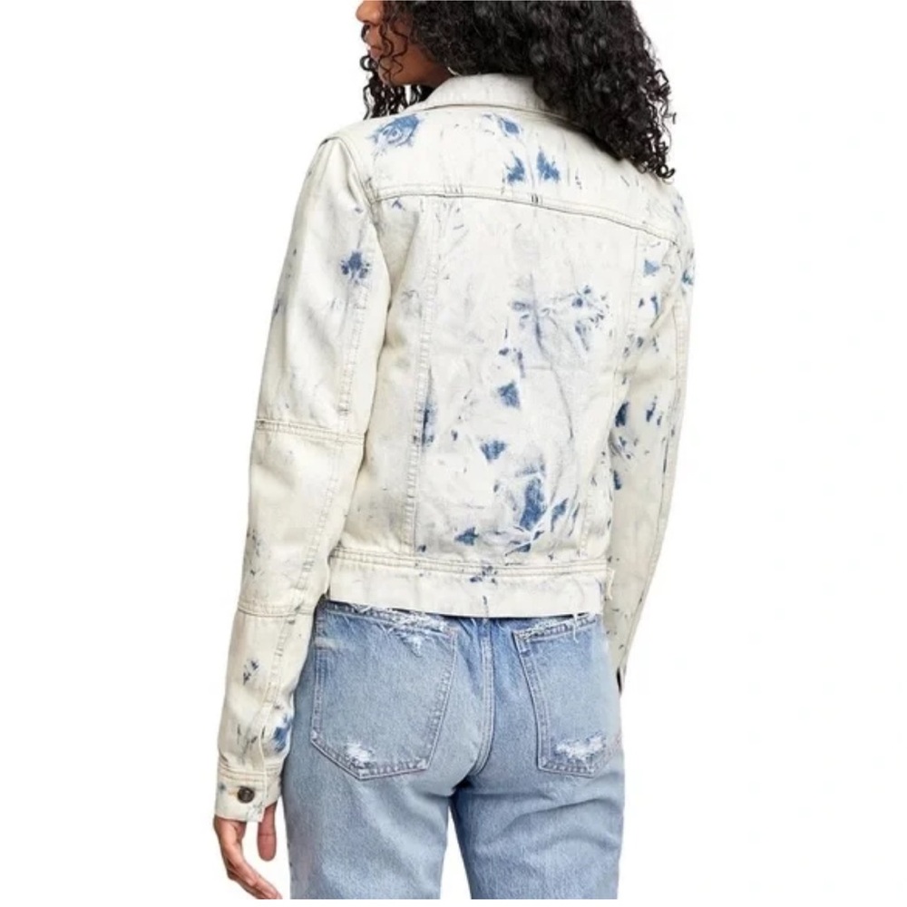 NWOT Free People Rumors Denim Jacket in Jones Tie Dye Size S - Picture 7 of 15